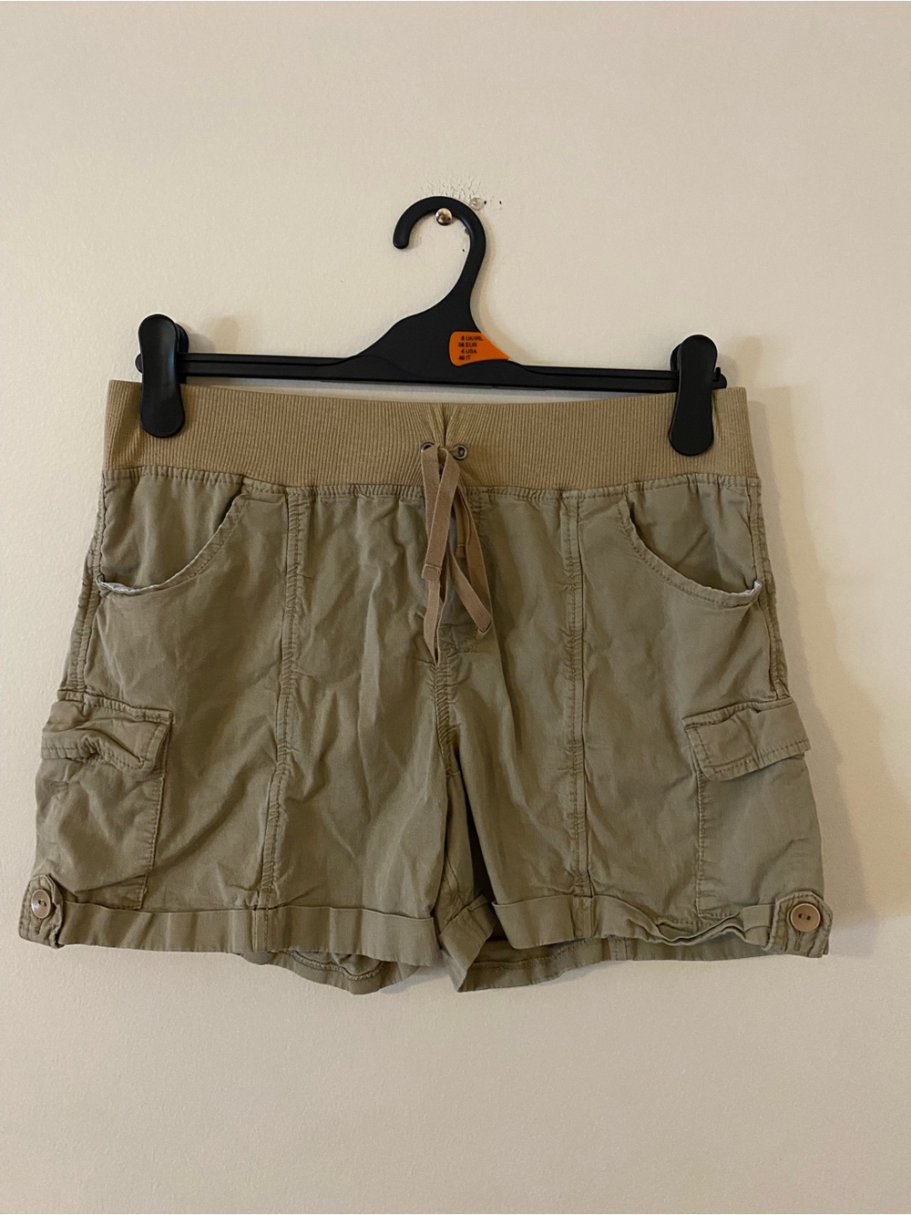 Vanilla Star Hiking beige Cargo Drawstring Shorts